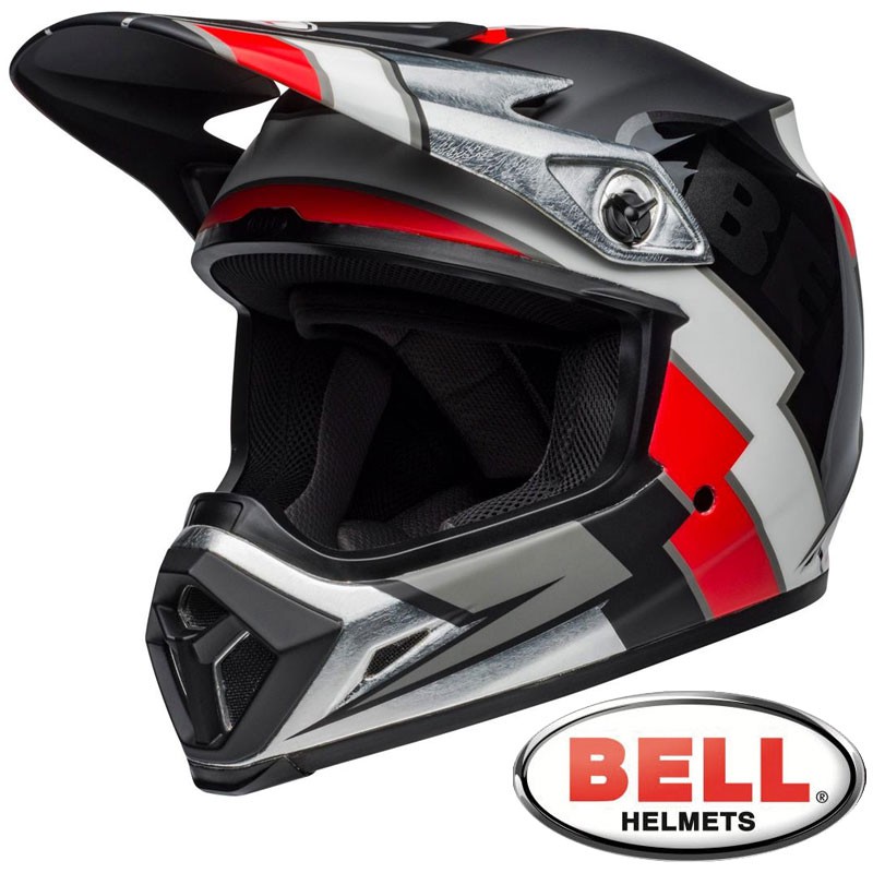 Seven Bell Mx-9 Mips Mx Motocross Casque Vélo Ignite Blanc Mat/Noir