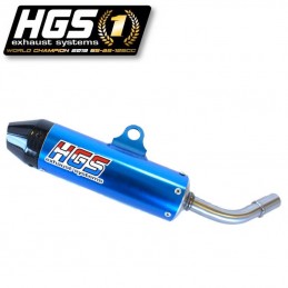 Silencieux carbone HGS 125 SX bleu