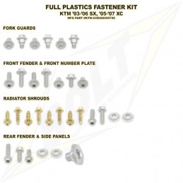 Kit vis complet de plastiques KTM 125 SX