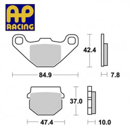 Plaquettes de frein AP RACING LMP148ST