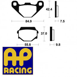 Plaquettes de frein AP RACING LMP186OR