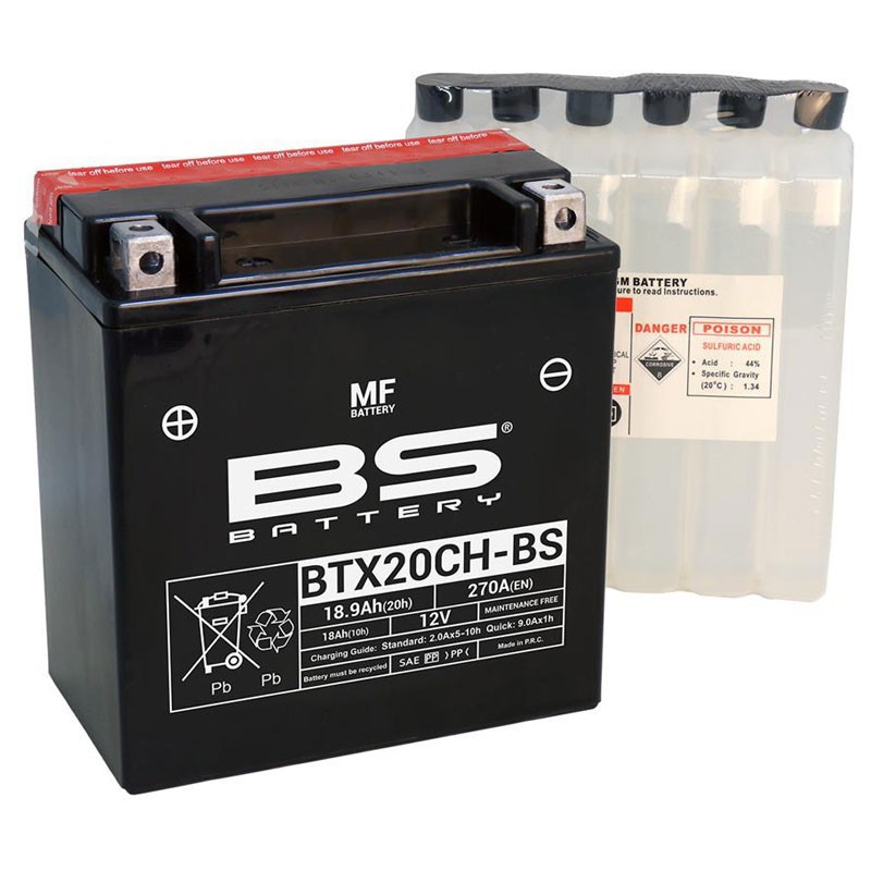 Batterie BS BTX20CH-BS + pack d'acide