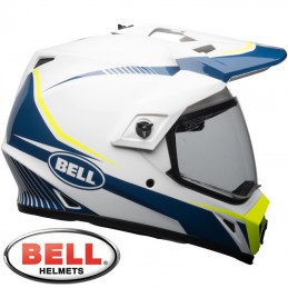 Casque BELL MX-9 MIPS Adventure White-Blue-Yellow