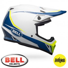 Casque BELL MX-9 MIPS Torch white-blue-yellow