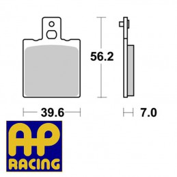 Plaquettes de frein AP RACING LMP119ST