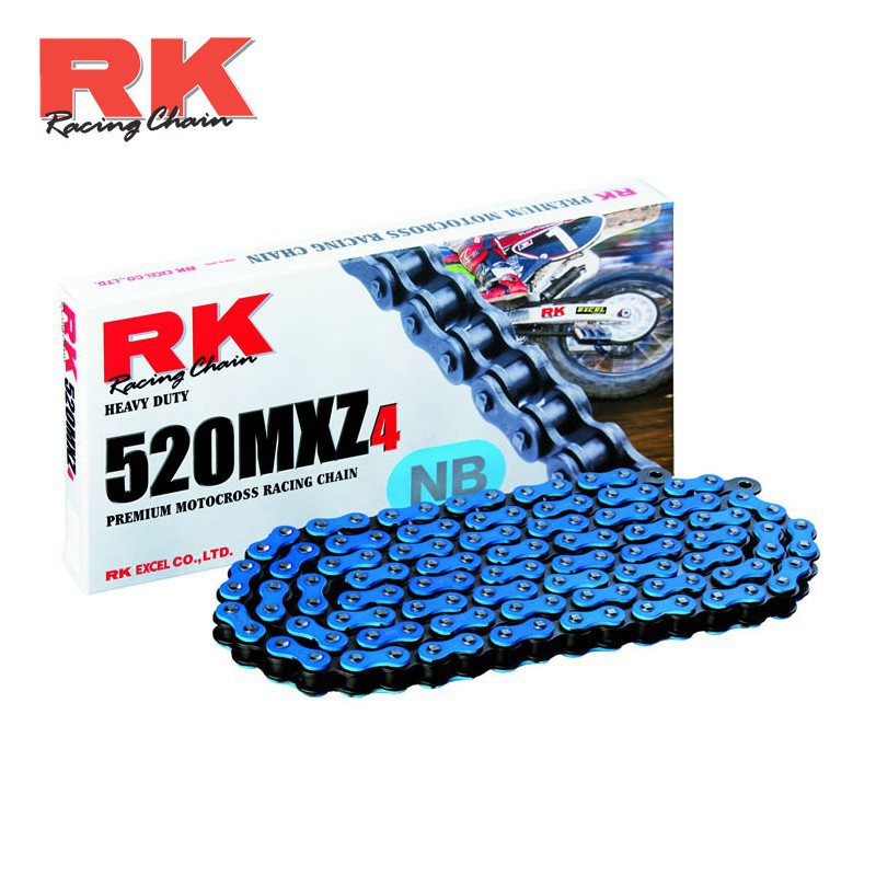 Chaine ultra renforcée RK 520 MXZ-4 Bleue