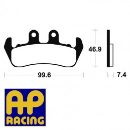 Plaquettes de frein AP RACING LMP253ST