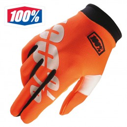 Gants 100% ITRACK Orange fluo