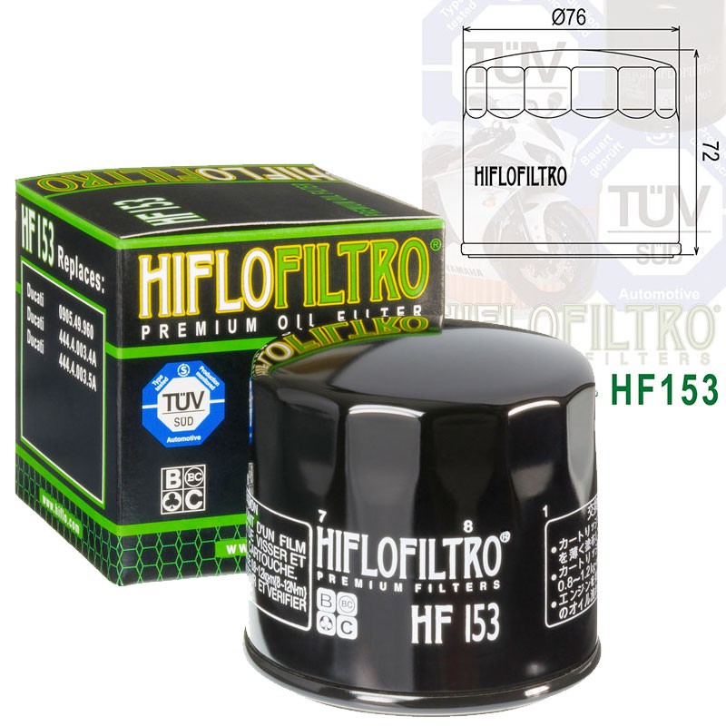 Filtre à huile HIFLOFILTRO HF153