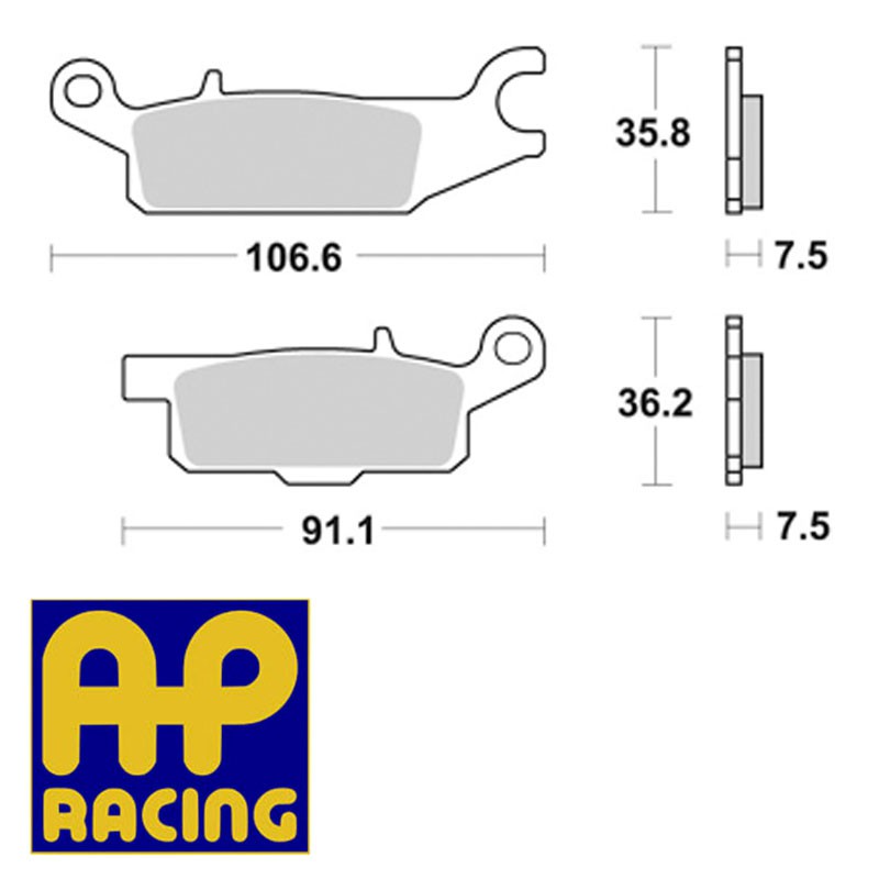 Plaquettes de frein AP RACING LMP450 OR
