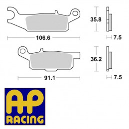 Plaquettes de frein AP RACING LMP449 OR