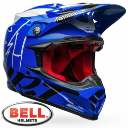 Casque BELL MOTO-9 FLEX FASTHOUSE DID Blue-White