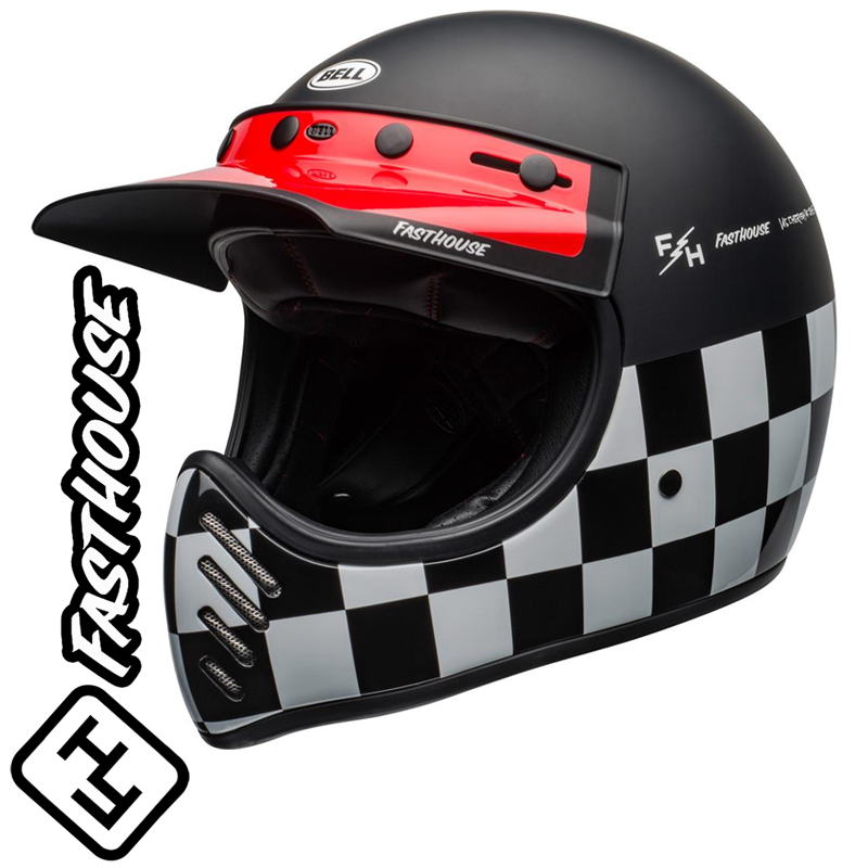 Casque BELL MOTO 3 FASTHOUSE Checkers