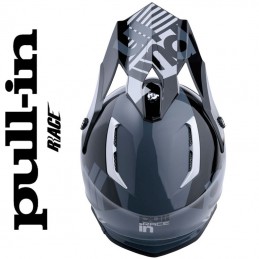 Casque PULL IN-RACE Black-Grey-Silver