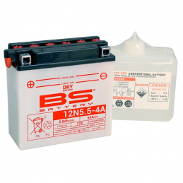 Batterie BS 12N5.5-4A livrée avec pack acide