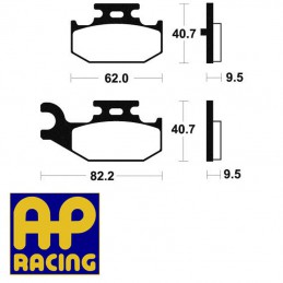 Plaquettes de frein AP RACING LMP416OR