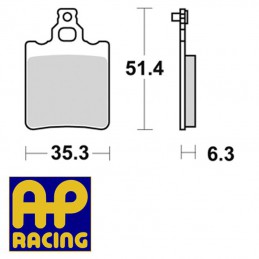 Plaquettes de frein AP RACING LMP174ST