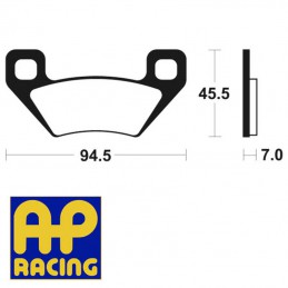 Plaquettes de frein AP RACING LMP422 OR