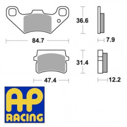 Plaquettes de frein AP RACING LMP455ST