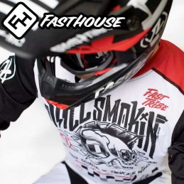 Maillot FASTHOUSE STILL SMOKIN White-Red