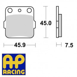 Plaquettes de frein AP RACING LMP192OR