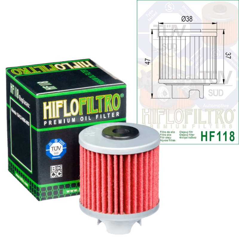 Filtre à huile HIFLOFILTRO HF118