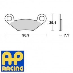 Plaquettes de frein AP RACING LMP242OR