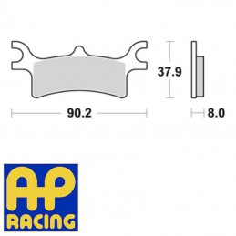 Plaquettes de frein AP RACING LMP387AOR