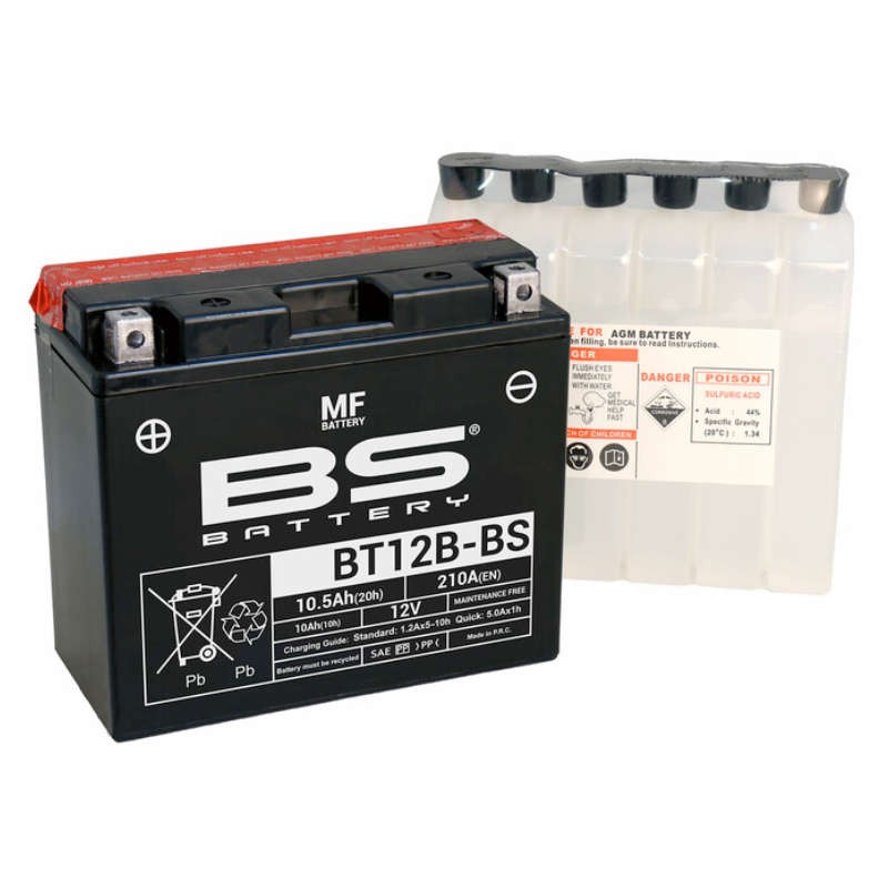 Batterie BS BT12B-BS + pack acide