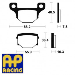 Plaquettes arrières AP-RACING LMP185