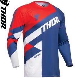 Maillot THOR SECTOR Checker navy-red