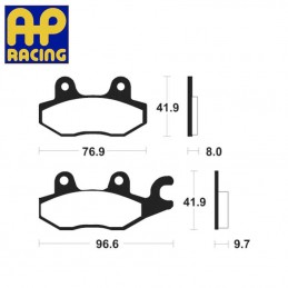 Plaquettes de frein AP RACING LMP233ST