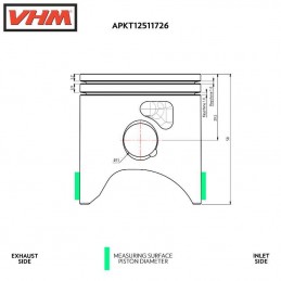 Kit piston VHM KTM 125 SX