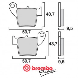 Plaquettes de frein arrière BREMBO 450 CRF