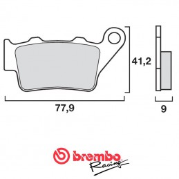 Plaquettes de frein arrière BREMBO 250 EN-F