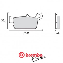 Plaquettes de frein arrière BREMBO 500 KX