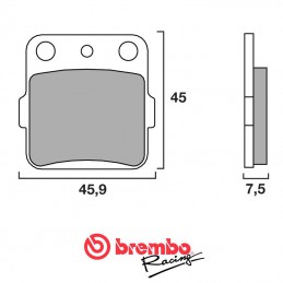 Plaquettes de frein arrière BREMBO 80 KX