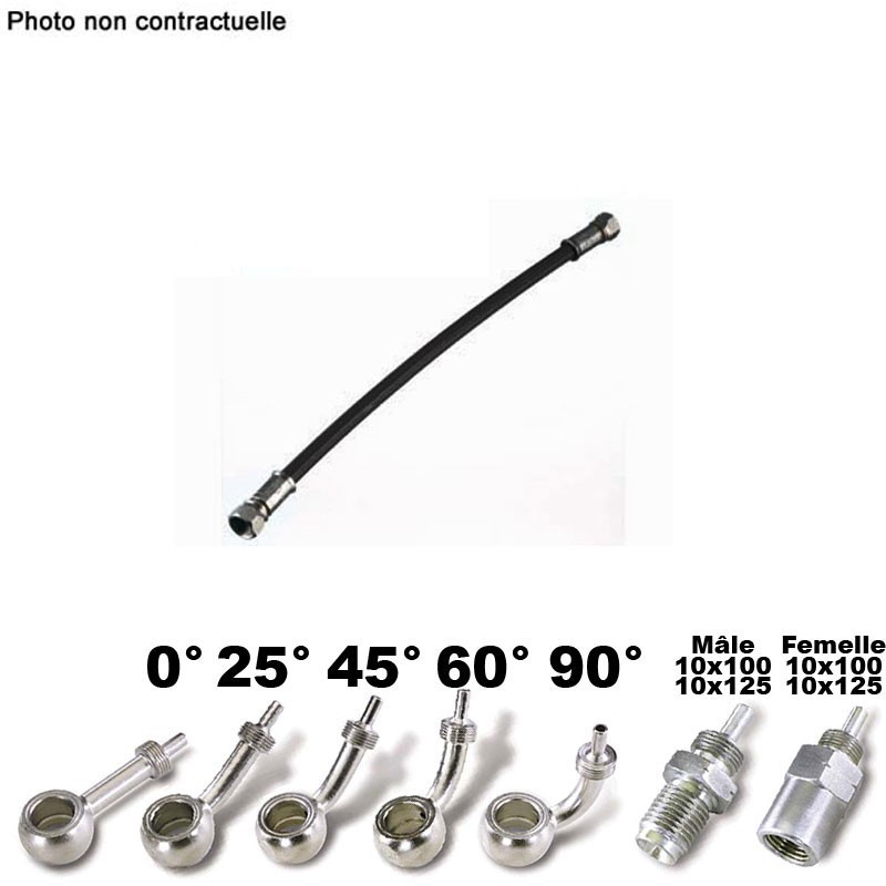 Durite de frein aviation noire Durite de frein aviation noire