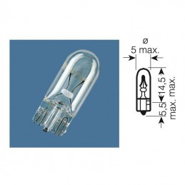 Ampoule W2 témoin culot verre 12V-2W