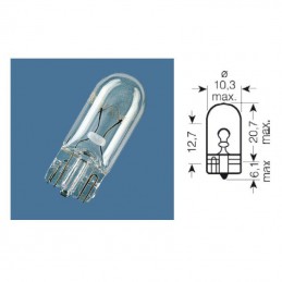 Ampoule W2 témoin culot verre 12V-2W