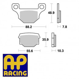 Plaquettes de frein AP RACING LMP185ST