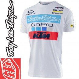 Tee shirt Troy Lee Designs KTM GoPro 2018 Blanc