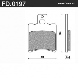 Plaquettes de frein NEWFREN FD0197 BA