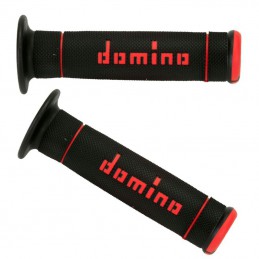 Poignées DOMINO Trial Noir-Rouge