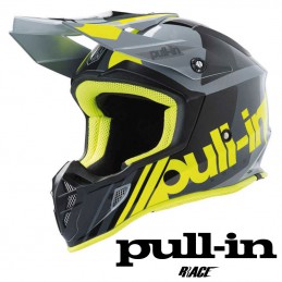 Casque PULL-IN RACE Grey-Yellow flo