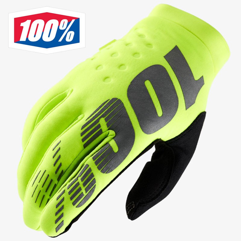 Gants 100% BRISKER Jaune fluo Gants 100% BRISKER Jaune fluo