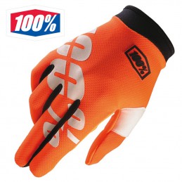 Gants 100% ITRACK Orange fluo
