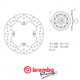 Disque de frein arrière BREMBO 400 RR