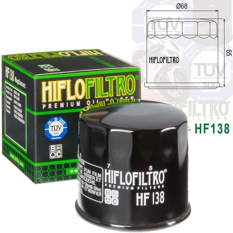 Filtre à huile HIFLOFILTRO HF138 Filtre à huile HIFLOFILTRO HF138