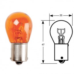 Ampoule BA15S 12V21W Orange